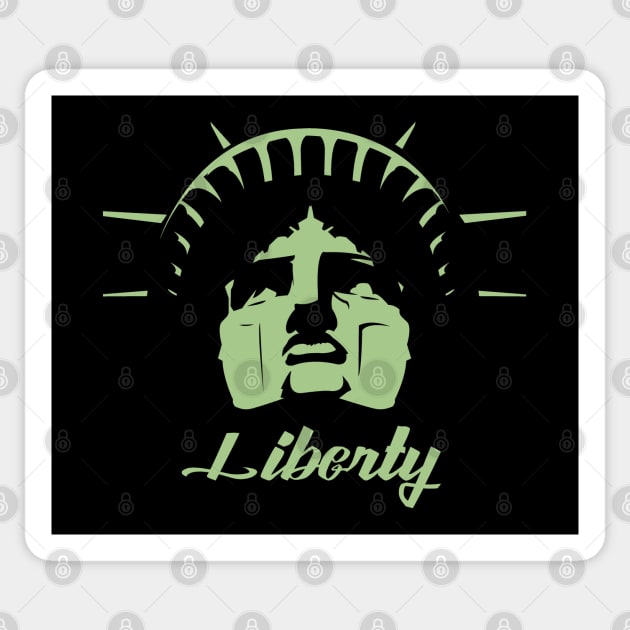 Liberty (green) Sticker by Illustratorator